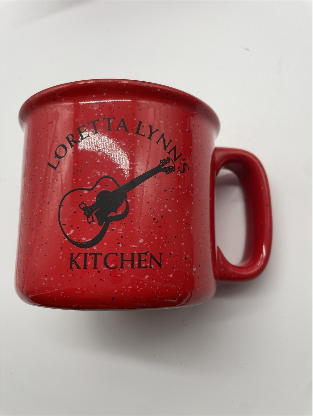 Loretta Lynn Kitchen Mug Red Speckled Camp Mug Heavy